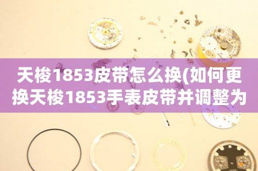 天梭1853皮带怎么换(如何更换天梭1853手表皮带并调整为中心位置)