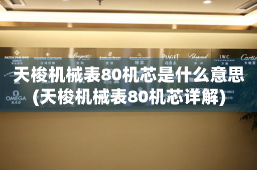 天梭机械表80机芯是什么意思(天梭机械表80机芯详解)