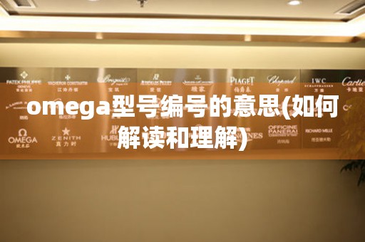 omega型号编号的意思(如何解读和理解)