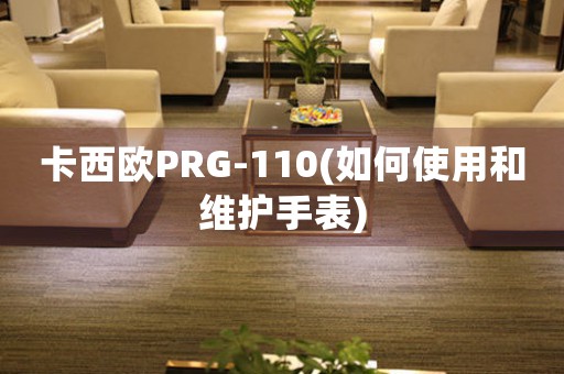 卡西欧PRG-110(如何使用和维护手表)