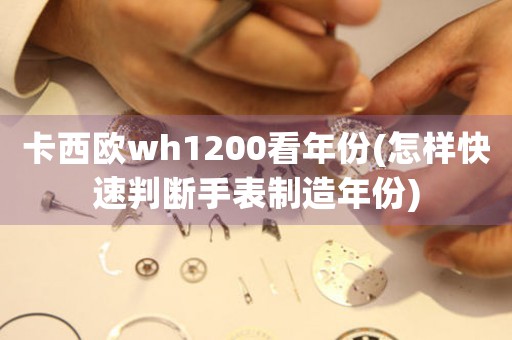 卡西欧wh1200看年份(怎样快速判断手表制造年份)