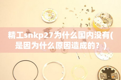 精工snkp27为什么国内没有(是因为什么原因造成的？)