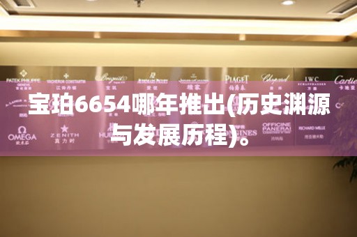 宝珀6654哪年推出(历史渊源与发展历程)。