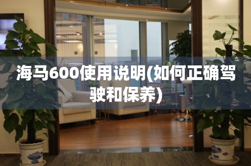 海马600使用说明(如何正确驾驶和保养)