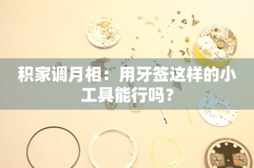 积家调月相：用牙签这样的小工具能行吗？