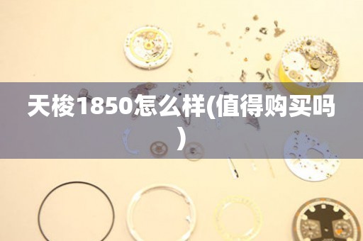 天梭1850怎么样(值得购买吗)