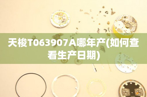 天梭T063907A哪年产(如何查看生产日期)