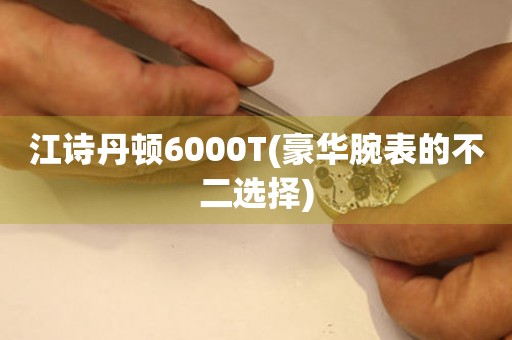 江诗丹顿6000T(豪华腕表的不二选择)