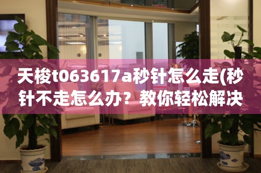 天梭t063617a秒针怎么走(秒针不走怎么办？教你轻松解决)