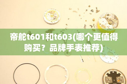 帝舵t601和t603(哪个更值得购买？品牌手表推荐)