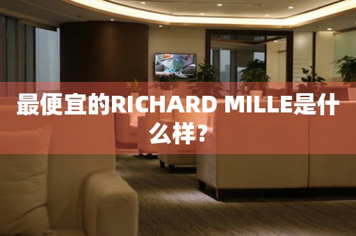 最便宜的RICHARD MILLE是什么样？